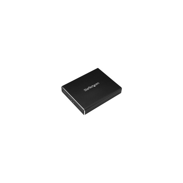 StarTech.com Dual Slot Festplattengehäuse für M.2 NGFF SATA SSDs - USB 3.1 (10Gbit/s) - RAID - SSD-Gehäuse - M.2 - M.2 - SATA - Serial ATA II - Serial ATA III - 10 Gbit/s - USB Anschluss - Schwarz