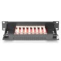 DIGITUS DN-91608S-EA - CAT 6A Patch Panel, geschirmt,8-Port 1HE, 10", Rack Mount,schwarz RAL 9005