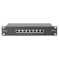 DIGITUS DN-91608S-EA - CAT 6A Patch Panel, geschirmt,8-Port 1HE, 10", Rack Mount,schwarz RAL 9005