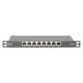 DIGITUS DN-91608S-SL-EA - CAT 6A Patch Panel, geschirmt,8-Port 1/2HE, 10", Rack Mount,schwarz RAL 9005