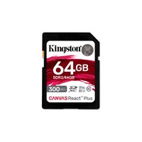 Kingston 64GB Canvas React Plus SDXC UHS-II 300R/260W U3...