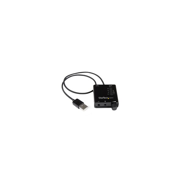 StarTech.com USB Audio Adapter - Externe USB Soundkarte mit SPDIF Digital Audio und Stero Mic - Schwarz - 5.1 Kanäle - 24 Bit - 91 dB - USB