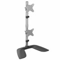 StarTech.com Monitorhalterung für zwei vertikal gestapelte Monitore - Ergonomischer Monitorarm für zwei VESA Monitore - bis zu 27"(je 8kg) Monitore - Freistehend - Höhenverstellbar - Silber - Freistehend - 16 kg - 33 cm (13") - 68,6 cm (27") - 100 x 100 m