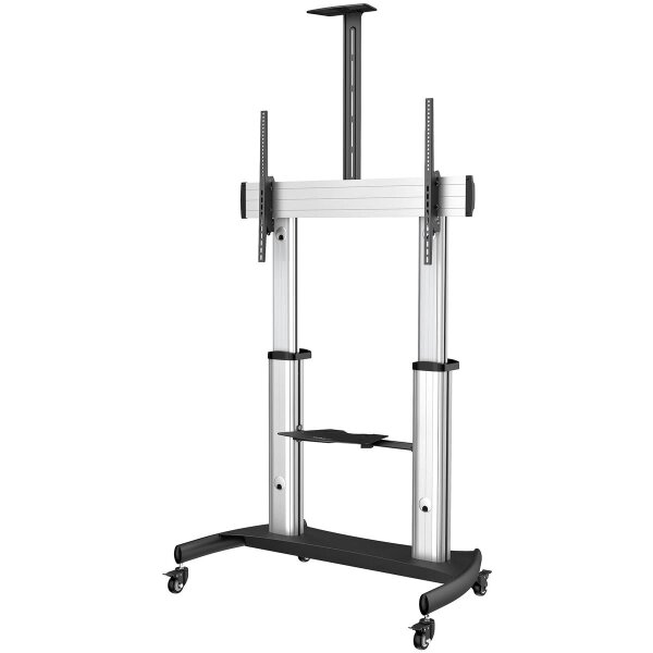 StarTech.com TV-Wagen - Heavy Duty Fernsehständer mit Rollen für 60-100 Zoll-Displays (100kg) - Höhenverstellbarer - rollender Flachbildschirm-Bodenständer - Universal-Fernsehhalterung mit Ablage - 2,54 m (100") - 200 x 200 mm - 1000 x 600 mm - -10 - 5° -