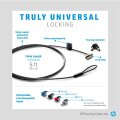 HP Sure Key Cable Lock - 1,83 m - Schlüssel - Schwarz - Silber