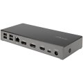 StarTech.com USB-C Dock - Triple 4K Monitor USB Typ-C Docking Station - 100W Power Delivery 3.0 - DP 1.4 Alt Mode & DSC - 2x DisplayPort 1.4/HDMI 2.0 - 6xUSB (2x 10Gbps) - Windows/Chrom - Kabelgebunden - USB 3.2 Gen 2 (3.1 Gen 2) Type-C - 100 W - 3,5 mm -
