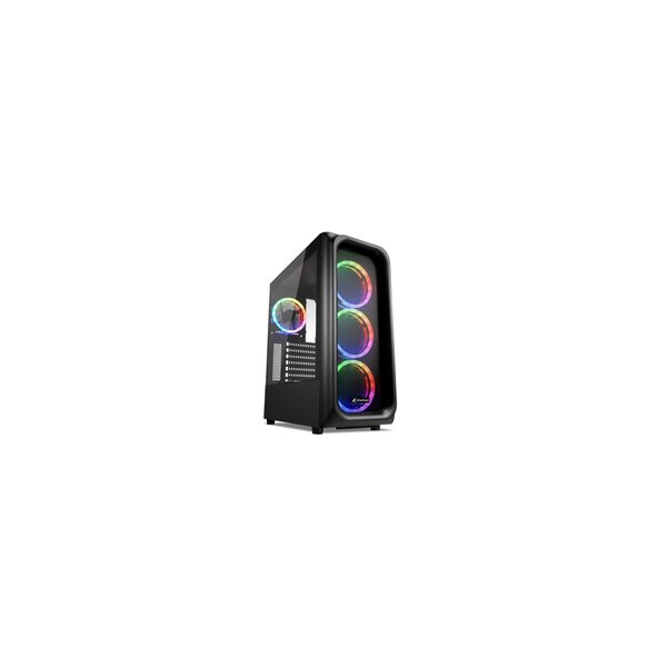 Sharkoon TK5M RGB ATX - Desktop - PC - Schwarz - ATX - micro ATX - Mini-ITX - Metall - Kunststoff - Gehärtetes Glas - Multi