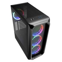 Sharkoon TK5M RGB ATX - Desktop - PC - Schwarz - ATX - micro ATX - Mini-ITX - Metall - Kunststoff - Gehärtetes Glas - Multi
