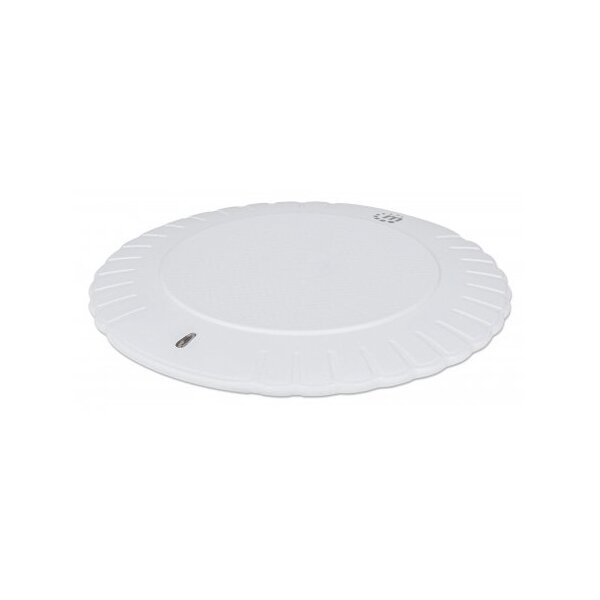 Manhattan Kabelloses Induktionsladegerät 5 W - Qi™-zertifizierter Wireless Charger - sichere Ladung mit 5 W (5 V/1 A) - rundes Ladepad - weiß - Drinnen - USB - 5 V - 0,5 m - Weiß