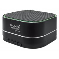 Manhattan Sound Science Metallic LED Bluetooth -Lautsprecher 5.0 Mikrofon für - Mikrofon - Bluetooth 5.0
