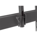 Manhattan Universal TV-Deckenhalterung - Geeignet für Bildschirme von 37" bis 70"* und bis zu 50 kg - 0Â° bis -15Â° neigbar - 360Â° schwenkbar - Teleskopstange 105 bis 156 cm ausziehbar - schwarz - 50 kg - 94 cm (37") - 177,8 cm (70") - 200 x 200 mm - 800