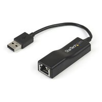 StarTech.com USB 2.0 10/100 Mbit Ethernet Adapter - Lan Nic USB Netzwerkadapter - Verkabelt - USB - Ethernet - 200 Mbit/s - Schwarz