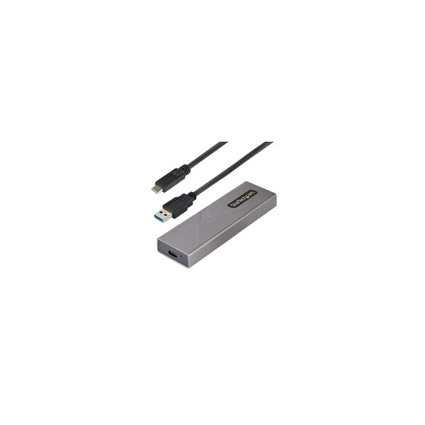 StarTech.com USB-C M.2 Externes Gehäuse für NVMe und SATA M.2 - USB-C/USB-A auf M.2 NVMe/SATA SSD - 10Gbit/s - M/B+M key M.2 Laufwerke - 2230/2242/2260/2280 - Aluminiumgehäuse - werkzeuglos - USB-C und USB-A Kabel - SSD-Gehäuse - M.2 - M.2 - 10 Gbit/s - U