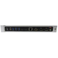 StarTech.com 4K USB-C Dock - Dreifach UHD 4K Monitor Dockingstation - Mac & Windows - USB-C zu HDMI & DisplayPort - 60W Power Delivery - 5x USB 5Gbps Hub - Kabelgebunden - USB 3.2 Gen 1 (3.1 Gen 1) Type-C - 3,5 mm - 10,100,1000 Mbit/s - IEEE 802.3 - IEEE