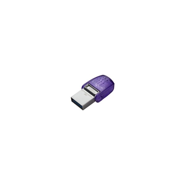 Kingston DataTraveler 128GB microDuo 3C 200MB/s dual USB-A + USB-C - 128 GB - USB Type-A / USB Type-C - 3.2 Gen 1 (3.1 Gen 1) - 200 MB/s - andere - Edelstahl - Violett