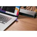 Kingston DataTraveler 128GB microDuo 3C 200MB/s dual USB-A + USB-C - 128 GB - USB Type-A / USB Type-C - 3.2 Gen 1 (3.1 Gen 1) - 200 MB/s - andere - Edelstahl - Violett