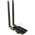Inter-Tech DMG-36 - Eingebaut - Kabellos - PCI Express - WLAN / Bluetooth - 5400 Mbit/s - Schwarz - Silber