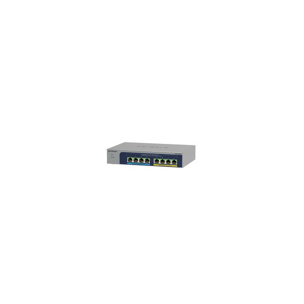 Netgear MS108UP - Unmanaged - 2.5G Ethernet (100/1000/2500) - Vollduplex - Power over Ethernet (PoE) - Wandmontage