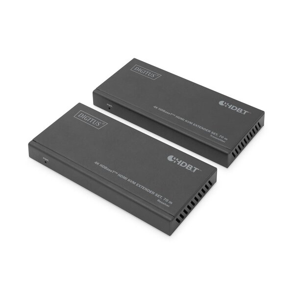 DIGITUS DS-55512 - HDBaseT HDMI KVM Extender 4K/30Hz, 70 m, 10.2 Gbps, HDCP 2.2