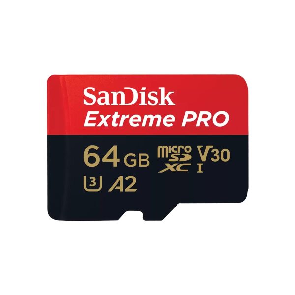 SanDisk Extreme PRO - 64 GB - MicroSDXC - Klasse 10 - UHS-I - 200 MB/s - 140 MB/s