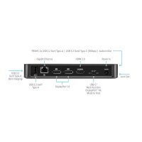 Targus DOCK430EUZ - Verkabelt - 3,5 mm - Schwarz - Windows 10,Windows 7,Windows 8.1 - Mac OS X 10.10 Yosemite,Mac OS X 10.11 El Capitan,Mac OS X 10.12 Sierra - 80 mm