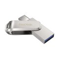 SanDisk Ultra Dual Drive Luxe - 128 GB - USB Type-A / USB Type-C - 3.2 Gen 1 (3.1 Gen 1) - 150 MB/s - Drehring - Edelstahl