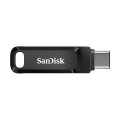 SanDisk Ultra Dual Drive Go - 64 GB - USB Type-A / USB Type-C - 3.2 Gen 1 (3.1 Gen 1) - 150 MB/s - Drehring - Schwarz