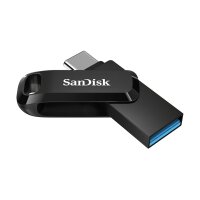 SanDisk Ultra Dual Drive Go - 32 GB - USB Type-A / USB Type-C - 3.2 Gen 1 (3.1 Gen 1) - 150 MB/s - Drehring - Schwarz