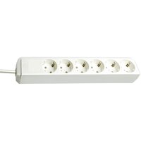 Brennenstuhl Eco-Line - 6 AC-Ausgänge - Typ H - Weiß - 1,5 m - 330 mm