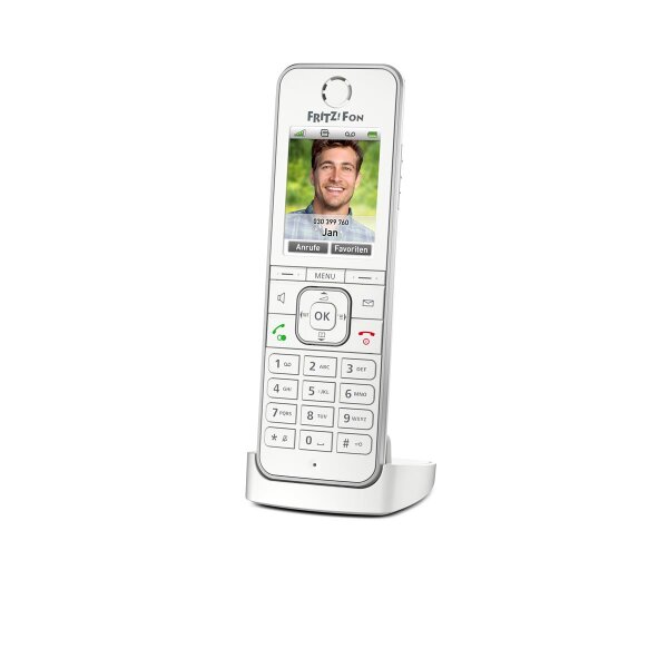 FRITZ! Fon C6 - DECT-Telefon - Kabelloses Mobilteil - Freisprecheinrichtung - 300 Eintragungen - Anrufer-Identifikation - Weiß