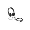Kensington Classic USB-A Headset mit Mikrofon und Lautstärkeregler - Kabelgebunden - Büro/Callcenter - Kopfhörer - Schwarz