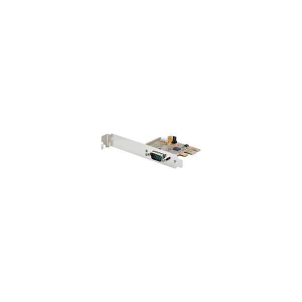 StarTech.com 1-Port PCI Express Serielle Schnittstellenkarte - PCIe auf RS232 (DB9) Karte - PC Serielle Adapter Karte / Erweiterungskarte - Voll- und Niedrigprofil Blende - 16C1050 UART - COM Retention - Windows/Linux - PCIe - Seriell - Full-height / Low-