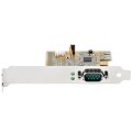 StarTech.com 1-Port PCI Express Serielle Schnittstellenkarte - PCIe auf RS232 (DB9) Karte - PC Serielle Adapter Karte / Erweiterungskarte - Voll- und Niedrigprofil Blende - 16C1050 UART - COM Retention - Windows/Linux - PCIe - Seriell - Full-height / Low-