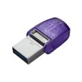 Kingston DataTraveler 256GB microDuo 3C 200MB/s dual USB-A + USB-C - 256 GB - USB Type-A / USB Type-C - 3.2 Gen 1 (3.1 Gen 1) - 200 MB/s - andere - Edelstahl - Violett