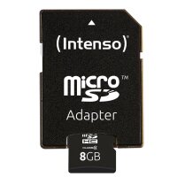 Intenso 8GB MicroSDHC - 8 GB - MicroSDHC - Klasse 10 - 40 MB/s - Schwarz