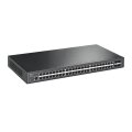TP-LINK JetStream 48-Port-Gigabit-L2-Managed-Switch mit 4 SFP-Slots - Managed - L2 - Gigabit Ethernet (10/100/1000) - Rack-Einbau - 1U