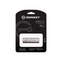 Kingston IronKey 32GB IKLP50 AES USB - w/256bit Encryption - 32 GB - USB Typ-A - 3.2 Gen 1 (3.1 Gen 1) - 145 MB/s - Kappe - Silber