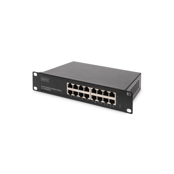 DIGITUS 16-Port Gigabit Switch, 10 Zoll, Unmanaged