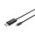 DIGITUS AK-300334-020-S - USB Typ-C auf DisplayPort BidireKtional max. Auflösung 8K@30Hz, Länge: 2m, Schwarz