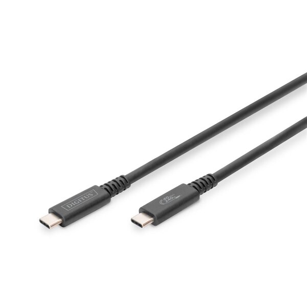 DIGITUS AK-300343-008-S - USB 4.0 Verbindungskabel, Typ - C auf  Typ - C max. Auflösung 8K@30Hz, PD3.0, 40Gbits/s, 0,8m, s