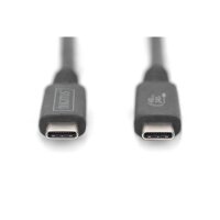 DIGITUS AK-300343-008-S - USB 4.0 Verbindungskabel, Typ - C auf  Typ - C max. Auflösung 8K@30Hz, PD3.0, 40Gbits/s, 0,8m, s