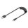 DIGITUS AK-300430-006-S - USB Í Typ A zu USB Í Type C Spring Kabel TPE USB 2.0, PD60W Max; 1m