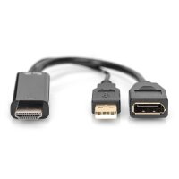 DIGITUS AK-330101-002-S - HDMI M auf DP F mit externer...