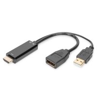 DIGITUS AK-330101-002-S - HDMI M auf DP F mit externer...