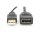 DIGITUS AK-330101-002-S - HDMI M auf DP F mit externer Stromversorgung 4K@30Hz. 0,2 m Schwarz
