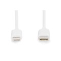 DIGITUS DB-600109-020-W - Type C zu lightning MFI  C94, 2M Füllung+AL+B Mantel PVC, weiß OD:3.5mm