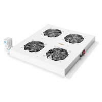 DIGITUS DN-19-FAN-4-I-6-6 - Dachlüftereinheit für IP55 Indoor Netzwerkschränke 600x600 mm, Dachkonstr., 4 Lüfter, Filter, Grau