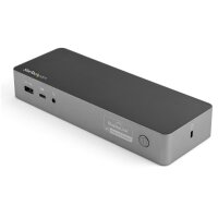 StarTech.com Universale Laptop Dockingstation - Hybrid USB-C & USB-A Dock - Dual 4K DP & HDMI - 100W PD - Mac / Windows / Chrome OS - 4x USB 5Gbps Hub - GbE - Kabelgebunden - USB 3.2 Gen 1 (3.1 Gen 1) Type-C - 3,5 mm - IEEE 802.3 - IEEE 802.3ab - IEEE 802