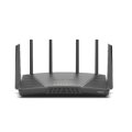 Synology RT6600ax Router WiFi6 1xWAN 3xGbE 1x2.5Gb - Wi-Fi 6E (802.11ax) - Tri-Band (2,4 GHz / 5 GHz / 5 GHz) - Ethernet/LAN - 3G - Schwarz - Tragbarer Router