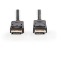 DIGITUS AK-340100-010-S - DisplayPort Anschlusskabel, DP St/St, 1.0m, m/Verriegelung, Ultra HD 4K, sw